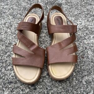 Eurosoft by Sofft Ceejay Women's Sz 11 W Brown Hook&Loop Closure Comfort Sandal